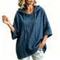 🍂 Women's Casual Loose Denim Hoodie – Relaxed Comfort & Effortless Autumn Style