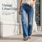 🍂 Women’s Distressed Straight-Leg Jeans – Flattering Fit & Effortless Autumn Style