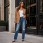 🍂 Women’s Distressed Straight-Leg Jeans – Flattering Fit & Effortless Autumn Style