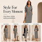 🔥 Hot Sale 50% OFF💖Women's Casual Striped Hoodie Dress