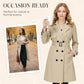 🍂 Women’s Double-Breasted Trench Coat – Timeless Elegance & Effortless Autumn Style