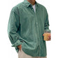 🍂 Men’s Casual Corduroy Button-Up Shirt – Timeless Texture & Effortless Autumn Style