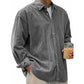 🍂 Men’s Casual Corduroy Button-Up Shirt – Timeless Texture & Effortless Autumn Style
