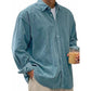 🍂 Men’s Casual Corduroy Button-Up Shirt – Timeless Texture & Effortless Autumn Style