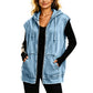 🍂 Women’s Casual Denim Hooded Vest – Effortless Layering & Autumn Style