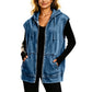 🍂 Women’s Casual Denim Hooded Vest – Effortless Layering & Autumn Style