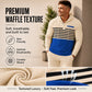 🧶 Men's Sporty Color-Block Waffle Knit 2-Piece Set – Sporty Comfort & Effortless Autumn Style
