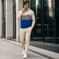 🧶 Men's Sporty Color-Block Waffle Knit 2-Piece Set – Sporty Comfort & Effortless Autumn Style