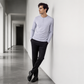 Men's Casual Henley Neck Long Sleeve Shirt
