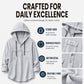 🍂 Men's Casual Long Sleeve Hooded Shirt – Relaxed Comfort & Effortless Autumn Style