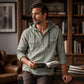 🍂 Men's Casual Long Sleeve Hooded Shirt – Relaxed Comfort & Effortless Autumn Style