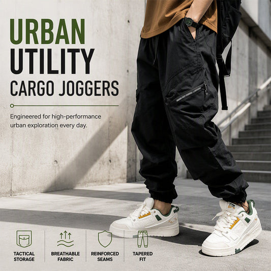 👖 Men's Casual Multi-Pocket Cargo Pants – Relaxed Comfort & Practical Everyday Style