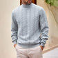 🍂 Men’s Turtleneck Cable-Knit Sweater – Timeless Warmth & Effortless Autumn Style