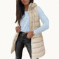✨ Women’s Zip-Up Long Puffer Vest – Cosy Warmth & Flattering Everyday Style
