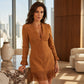 👗✨Women's Ruffle Sleeve Fringe Dress – Flowy, Feminine & Effortlessly Chic