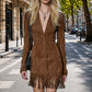 👗✨Women's Ruffle Sleeve Fringe Dress – Flowy, Feminine & Effortlessly Chic