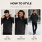 Men's Plush Diamond Cable Knit Textured Hoodie