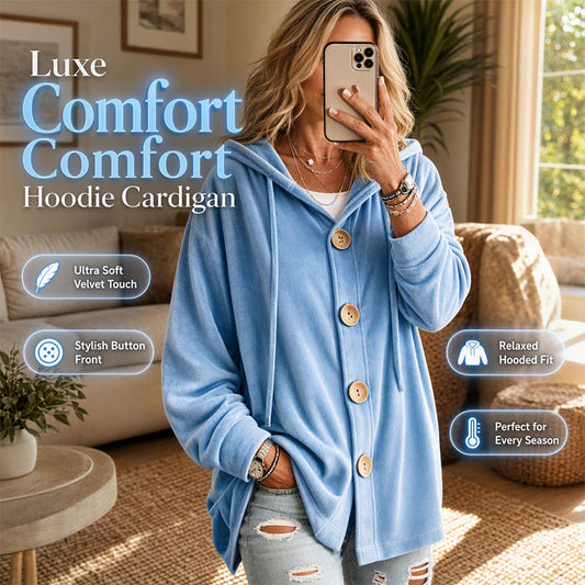 🍂Women’s Loose Velvet Hooded Cardigan – Cosy, Relaxed & Effortlessly Stylish