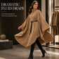 Women’s Elegant Stand-Collar Cape Coat