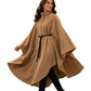 Women’s Elegant Stand-Collar Cape Coat