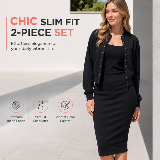 ⏰Last Day Sale 50% Off 💃Women's Elegant Camisole Dress & Cropped Jacket Set