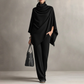 ⌛Limited-Time Offer-Women's Cowl Neck Cape & Wide-Leg Pants Set