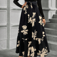 🌸 Flattering Elegance | Women's Floral Tie-Waist A-Line Maxi Dress