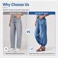👖 Women's High Waisted Stretchy Barrel Jeans – Flattering Fit & Effortless Style