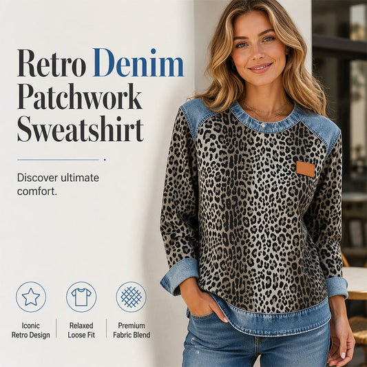 🐆 Women's Casual Crewneck Leopard Print Sweatshirt – Casual, Cosy & Effortlessly Stylish