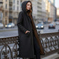 ✨👚Women’s Vintage Fuzzy-Lined Long Coat With Hood