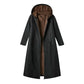 ✨👚Women’s Vintage Fuzzy-Lined Long Coat With Hood