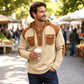 ✨Men's Casual Waffle Knit Hooded Sweatshirt– Cosy, Casual & Effortlessly Stylish