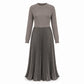 🔥 HOT SALE 50% OFF 💖Women's Round Neck Pleated Maxi Dress