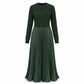 🔥 HOT SALE 50% OFF 💖Women's Round Neck Pleated Maxi Dress