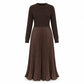 🔥 HOT SALE 50% OFF 💖Women's Round Neck Pleated Maxi Dress