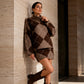 🍂✨ Women's Argyle Knit Sweater & Skirt Set – Elegant, Cosy & Effortlessly Chic