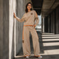 🤎 Women's Casual Sweatshirt & Wide-Leg Pants Set