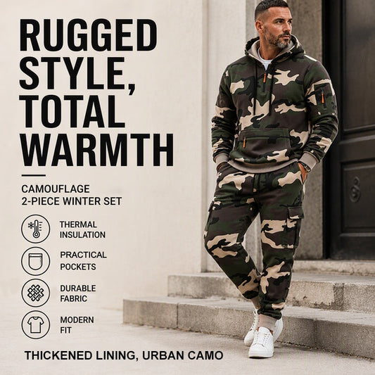 ✨Men's Camouflage Warm Hoodie & Pants Set – Cosy, Casual & Effortlessly Cool