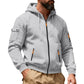 🍂 Men’s Full-Zip Hooded Cargo Jacket – Rugged, Practical & Effortlessly Stylish