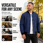 🧥 Men's Faux Suede Bomber Jacket – Classic, Cosy & Effortlessly Stylish
