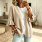 Women's Ruffle Sleeve Knit Cardigan