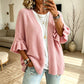 Women's Ruffle Sleeve Knit Cardigan