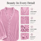 Women's Solid Color Ruffle Neck Blouse