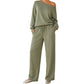 ✨👗Women's Off-Shoulder Top & Wide-Leg Pants Set – Elegant, Flattering & Effortless
