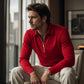 🍁New Fall Collection-Men's Casual Quarter-Zip Striped Shirt