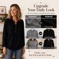 🧶✨ Women's Waffle Knit Long Sleeve Henley Top – Cosy, Flattering & Effortlessly Stylish