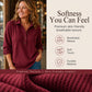 🧶✨ Women's Waffle Knit Long Sleeve Henley Top – Cosy, Flattering & Effortlessly Stylish