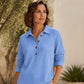 🧶✨ Women's Waffle Knit Long Sleeve Henley Top – Cosy, Flattering & Effortlessly Stylish