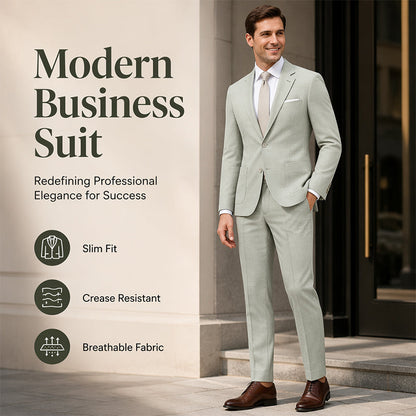 ✨ Men’s Slim-Fit 2-Piece Suit – Sharp, Smart & Effortlessly Stylish