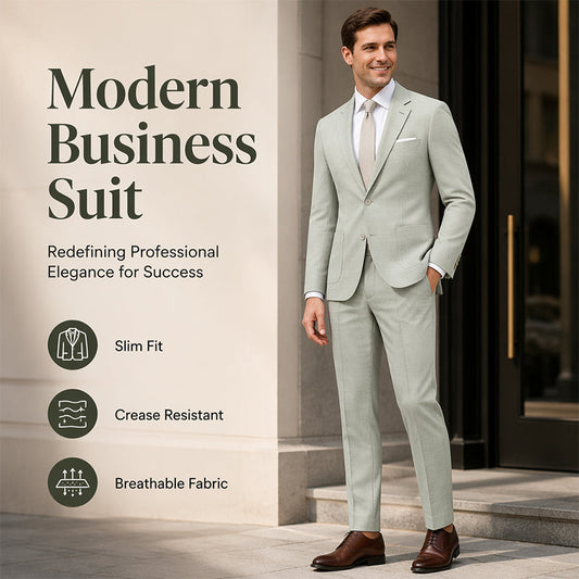 ✨ Men’s Slim-Fit 2-Piece Suit – Sharp, Smart & Effortlessly Stylish